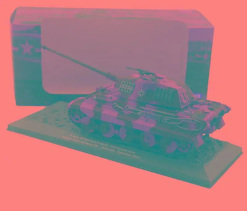 WWII NEDERLAND PZ. KPFW VI TIGER AUSF. B SD. KFZ.182 PORSCHE TURM 1/43 литой под давлением бак