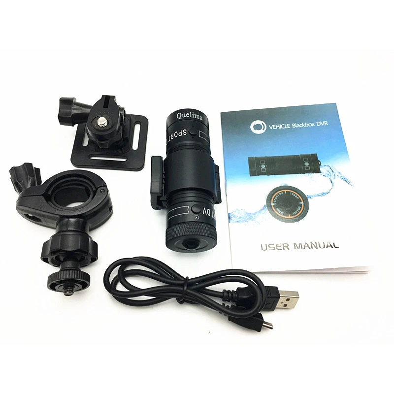Quelima M500 Водонепроницаемая HD 1080P 8MP Мини спортивная камера мотоциклетный шлем Велоспорт Альпинизм наружная Экшн-камера видео DV