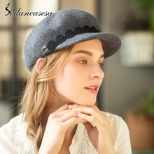 Sedancasesa, кепка Newsboy s для женщин, осенняя мода, британский стиль, плоская шерсть, фетровые шапки для девочек, береты, женская кепка Boina