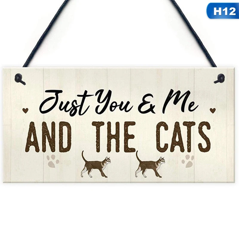 13 видов стилей питомец дружба диета подарок деревянная подвесная Табличка Знак дружбы для любителей кошек - Цвет: 12