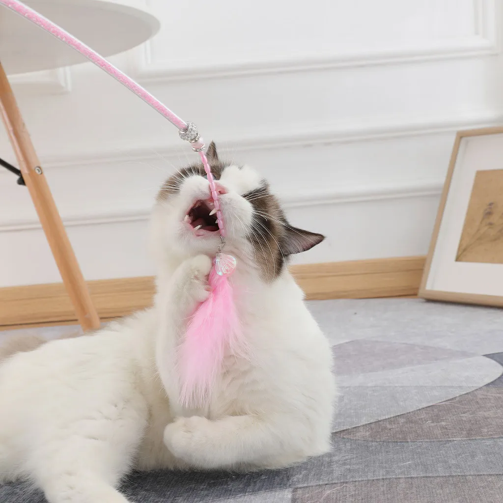Котёнок Кот Игрушка интерактивная игрушка Мягкий шар и Кот перо и колокольчик Игрушка