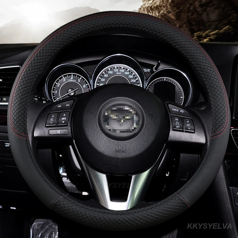 Copertura Del Volante Dell'Automobile Del Cuoio Dell'Unità Di Elaborazione Per La Cx-4 Cx-5 Cx-7 Cx-9 Mazda 3 Axela 6 Gh Gj Demio Antiscivolo Funda Vo