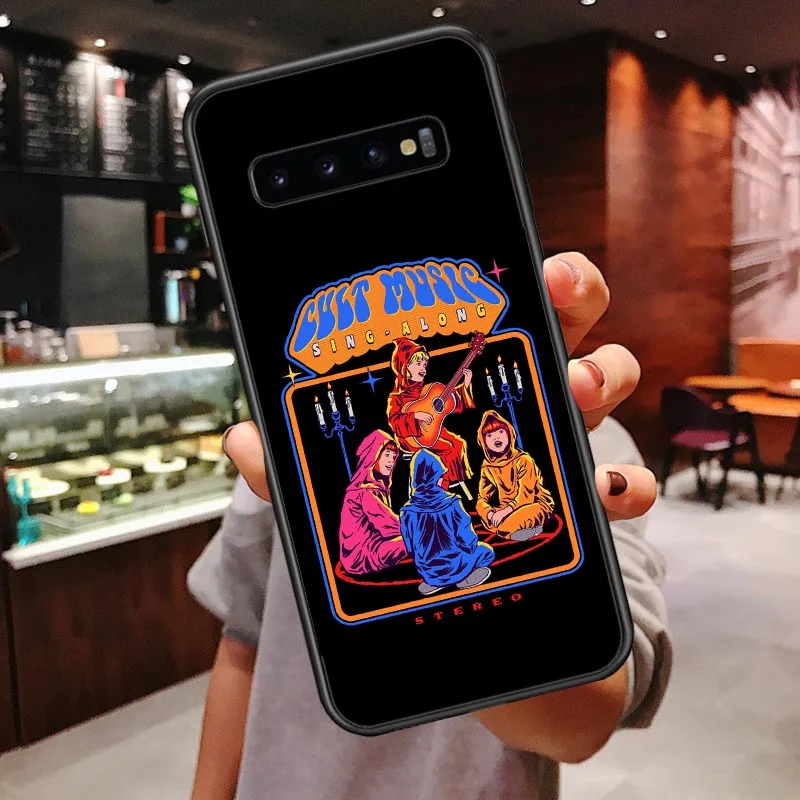 Чехол для телефона samsung Galaxy S10 Lite S10 Plus S7 S8 S9 Plus Note9 Забавный винтажный мягкий чехол на Хэллоуин с Сатаной - Цвет: TPU