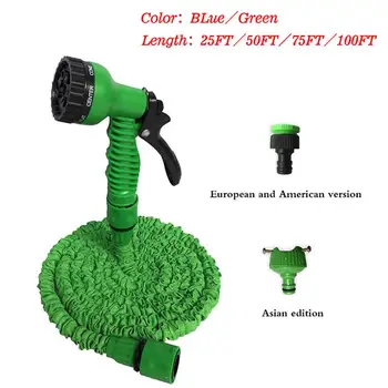 

25FT-175FT Flexible Garden Hose Pipe Telescopic Water Hose With Spray Gun Imitation Silicone Garden Hose irrigation Water Hose