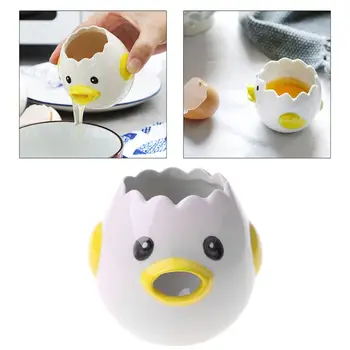 

Cartoon Chick Ceramic Egg Divider White Yolk Separator Creative Liquid Filter Baking Utensils Kitchen Supplies