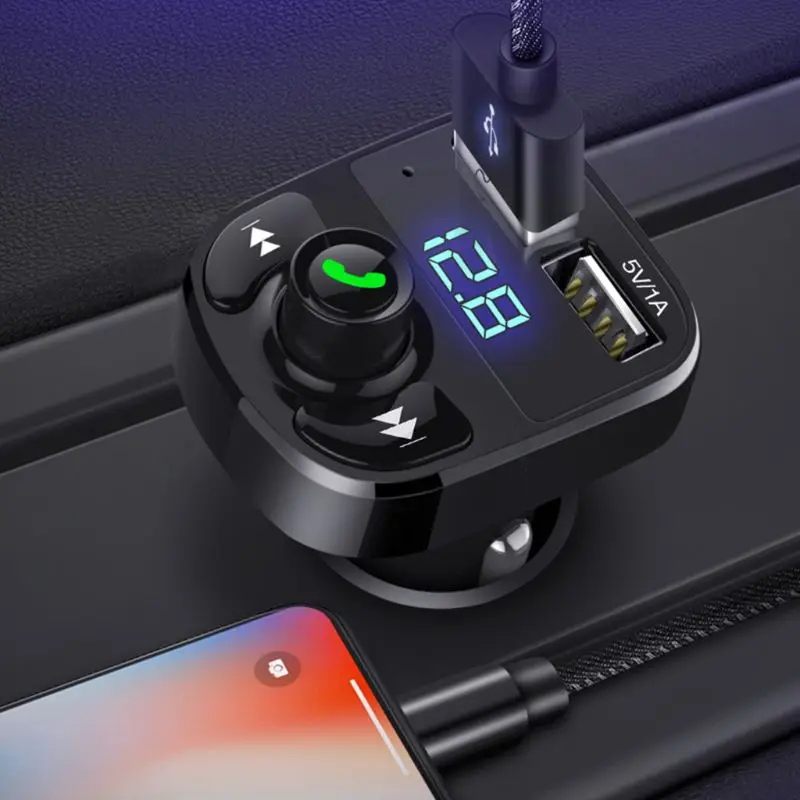 Беспроводной автомобильный Bluetooth fm-передатчик MP3 радио адаптер автомобильное быстрое USB зарядное устройство