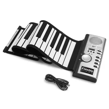 

Portable 61 Keys Professional Smart Folding Piano Silicone Hand-rolled Electronic Pianos Beginner Instrument