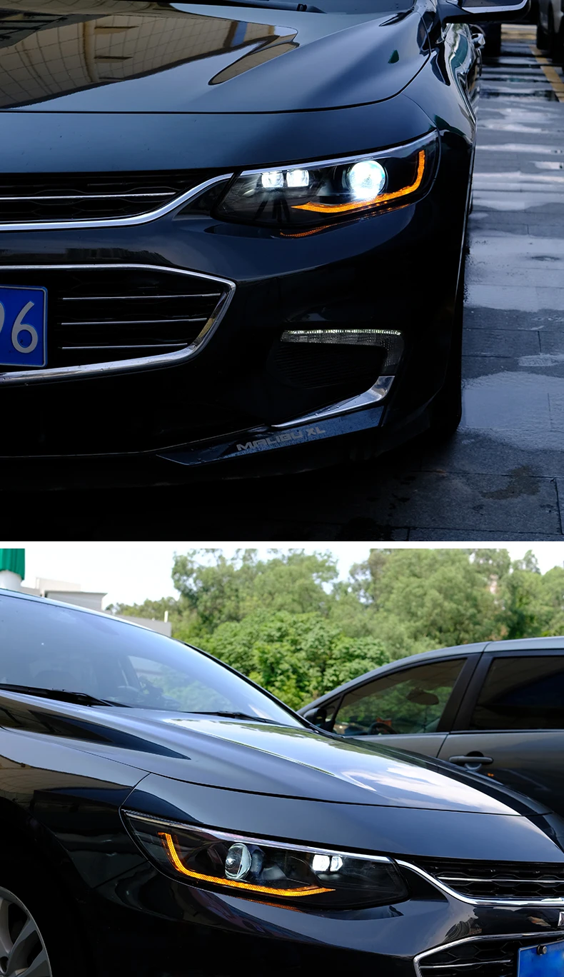 Автомобильный Стайлинг для Chevrolet Malibu XL фары для- Malibu светодиодный фонарь DRL Bi-Xenon/светодиодный объектив Высокий Низкий Луч парковки