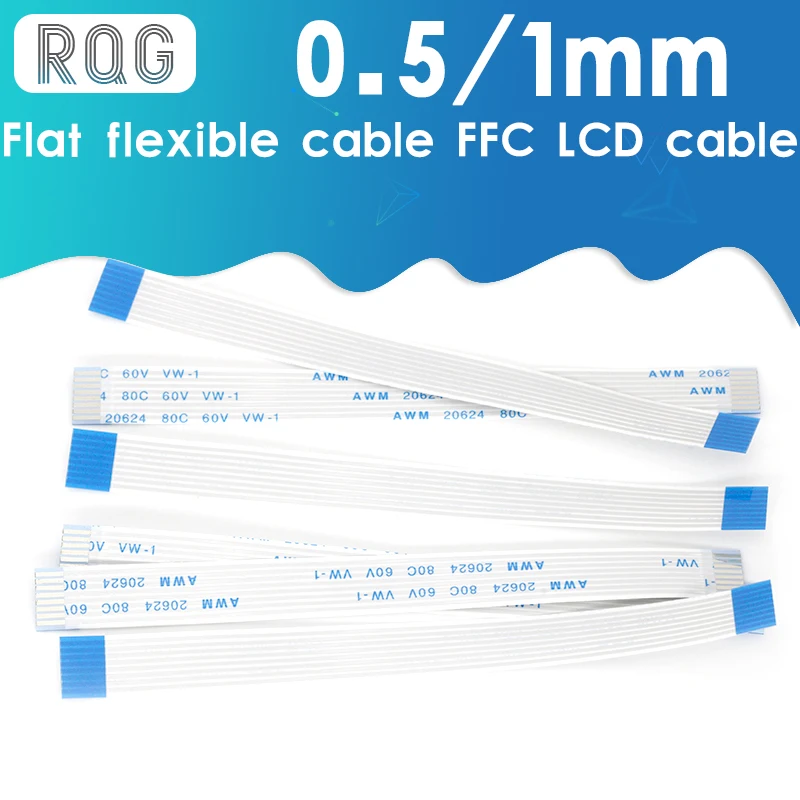 10 шт. плоский гибкий кабель с ПВХ изоляцией FFC FPC ЖК-дисплей AWM 20624 80C 60V VW-1 FFC-0.5MM |