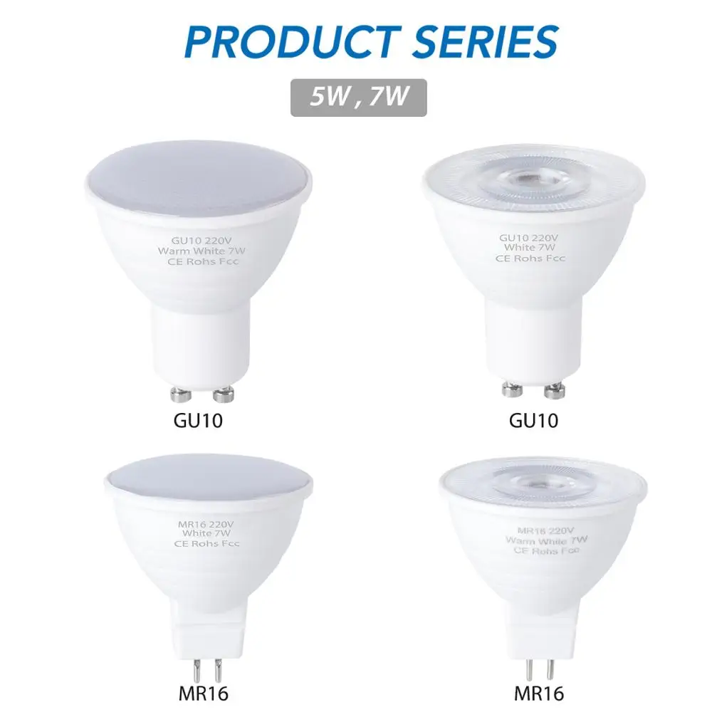 E27 LED Bulb 5W 7W Spotlight MR16 Ampoule E14 LED 220V GU10 Light Bulb LED Lamp GU5.3 Spot Light SMD2835 Energy Saving Lampada