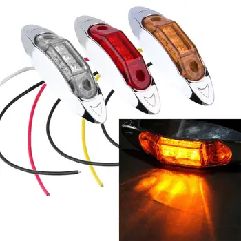 

1 Pc Fish Shaped 3 Leds Clearance Side Marker 12V DC Trailer Van Turn Indicator Signal Lights Automobiles Direction Lamp