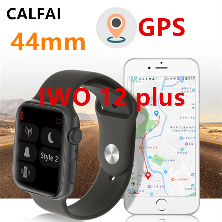 

Bluetooth Smart Watch GPS IWO 12 Plus Black button Fitness Bracelet Watch For Huawei xiaomi iphone 11 PK iwo 8 9 10 11