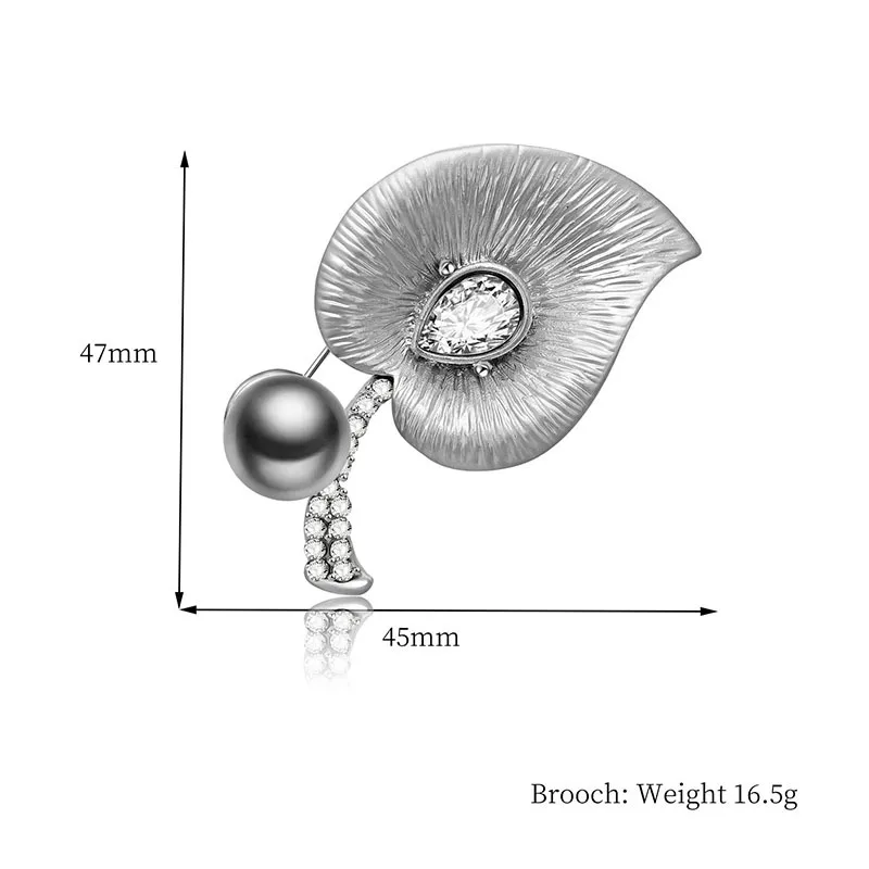 Винтаж простой сплав лист брошь жемчуг Кристалл Стразы пальто костюм лацкан шпилька шарф Пряжка для мужчин женщин аксессуары ювелирные изделия класса люкс