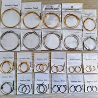 Wholesale 22Pairs  Hoop Earrings For Women Stainless Steel Wedding Jewelry 1