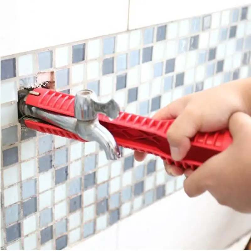 8 In 1 Flume Wrench Antislip Kitchen Sink Repair Wrench Bathroom