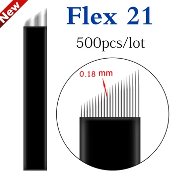 

Disposable 18Pin Eyebrow Microblading Flex Blade Tattoo Needles for Semi-Permanent Makeup Tattoo Machine agujas de microblading