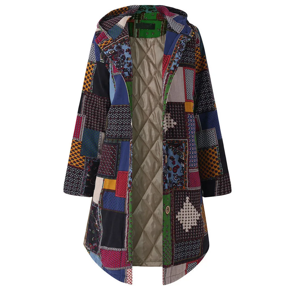 Tanie JAYCOSIN 2019 modna kurtka płaszcze Plus rozmiar luźne w stylu casual z nadrukiem kurtka zimowa kobiety długa parka wysokiej jakości płaszcze oversize