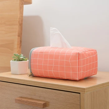 

Tissue Box Fresh Simple Car-Borne Paper Towel Boxes Cloth Art Paper Towel-Wrapped And Hanging Type Seat Back Paper Towel Bag