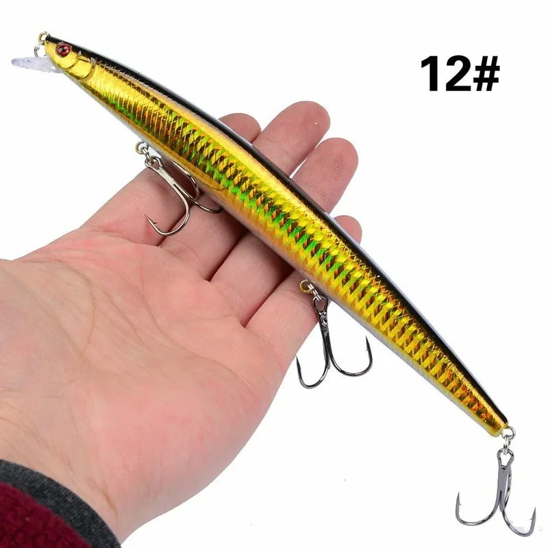 16 Colors 18cm 24g Minnow Fishing Lure Laser Crankbait Hard Artificial Bait Plastic Big Fake Fish Lures Sea Fishing Bait 6