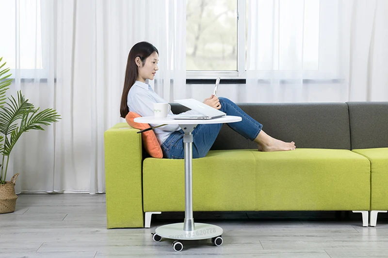 Передвижной UP-10T алюминиевый ноутбук напольная подставка с регулируемой высотой lapнастольный диван прикроватный стол для ноутбука ноутбук чайный столик