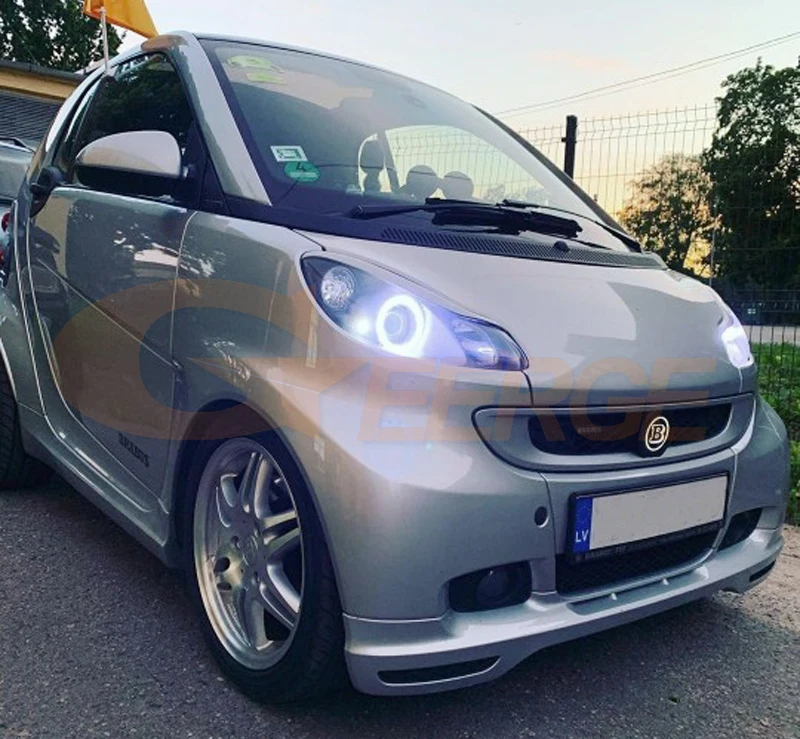 Отличный ультра яркий COB комплект светодиодов глаза ангела halo Кольца для Smart Fortwo