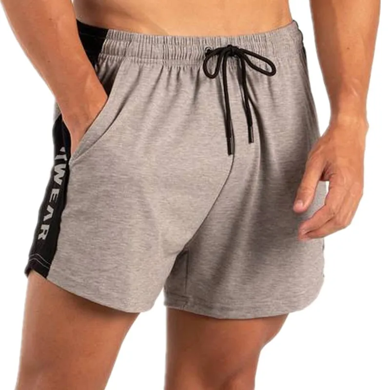 Deals 2019 Men Summer fitness Bodybuilding Shorts Joggers Quick-drying Stitching Shorts Male Fashion Casual high quality Sweatpants