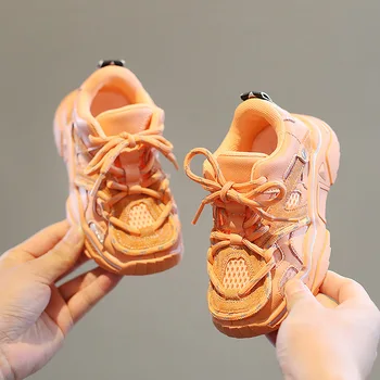 

genuine leather Kids Shoes Baby Girls Sports Sneakers Children Shoes boots Boys Fashion Casual Shoes Soft Mesh Running Trainer