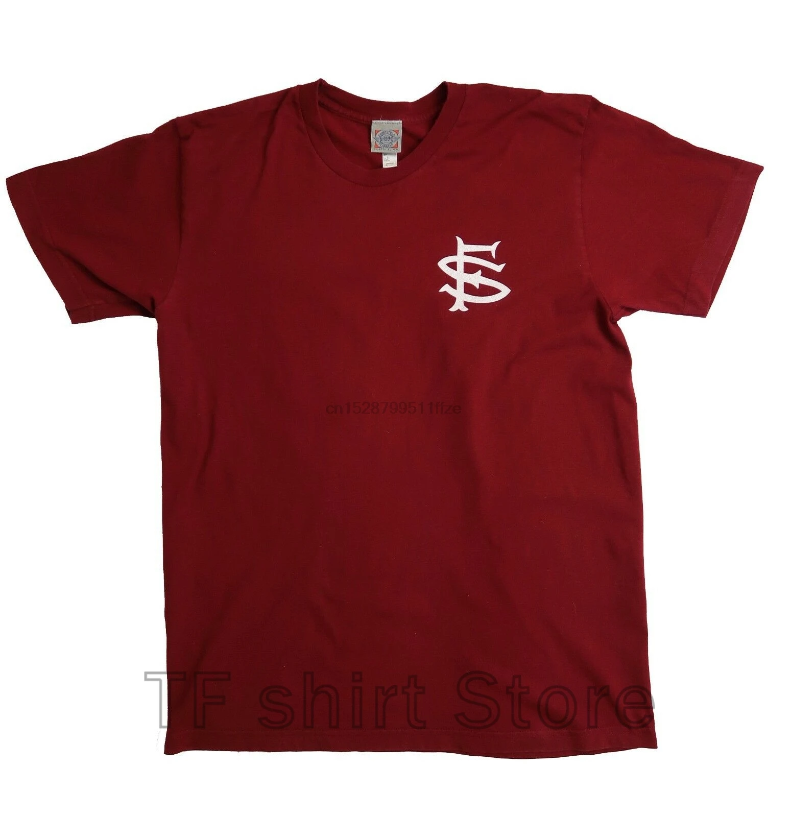 Забавный принт Мужская футболка женская классная Ebbets Field Flannels вино Бургундия