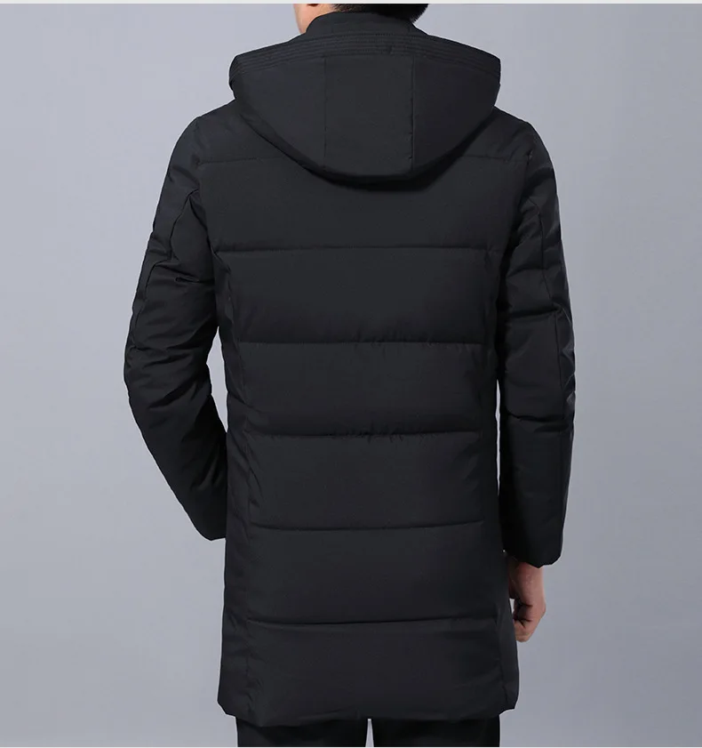Новая мужская зимняя куртка, мужское хлопковое Стеганое пальто среднего возраста, толстое ветрозащитное теплое высококачественное хлопковое длинное пальто, парки