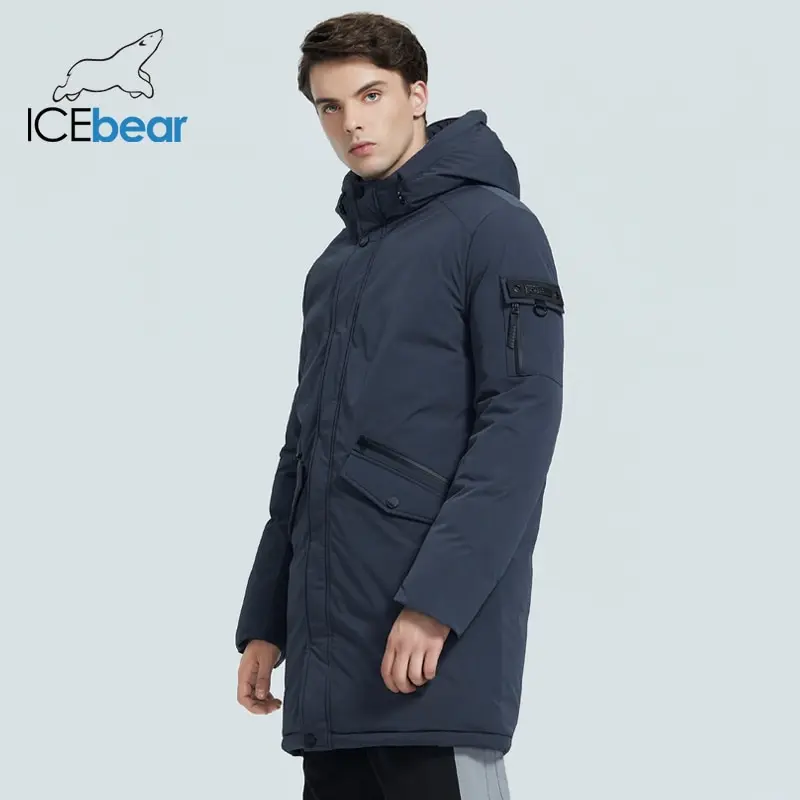 ICEbear 2021 зимняя мужская одежда повседневная куртка с капюшоном новая мода хлопок