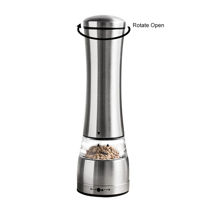 Stainless Steel Pepper Salt Spice Manual Mill Grinder Electric Shakers Kitchen Accessories for Restaurant Hotel Home Kitchen - Цвет: Manual-B