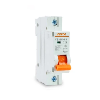 

fine quality solar dc breaker 1P 1000V solar circuit breaker breaking current 4000A with B type tripping 10A 16A 25A 32A 63A