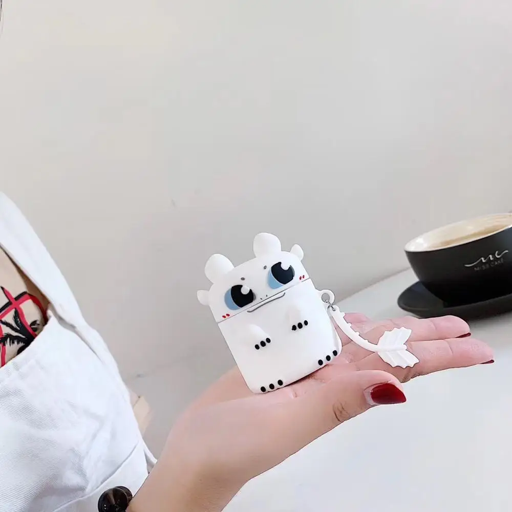 3D, футболка с изображением героев мультфильма «Как приручить дракона Ночная фурия Мягкий силиконовый чехол для Apple Airpods 1/2/3 Pro крышка Беспроводной Bluetooth наушники чехол