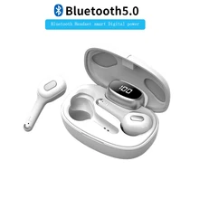 Беспроводные Bluetooth наушники, TWS, наушники для звонков, светодиодный, цифровой дисплей, шумоподавление, 3D стерео, спортивные, мини наушники, гарнитура