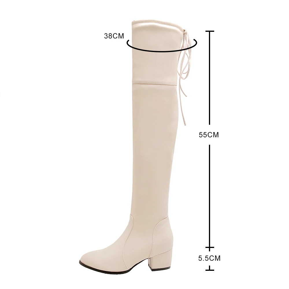 New Slim Women Boots Over the Knee Boot Sexy Female Autumn Winter lady Thigh High Boots For women's botas mujer invierno 41