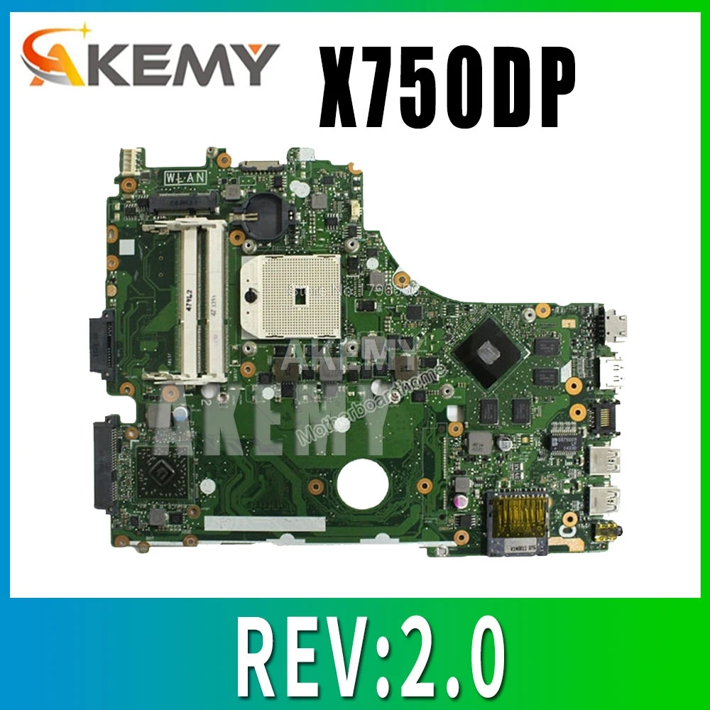 X750DP Motherboard REV2.0 for ASUS X550 X550DP K550D X550D K550DP