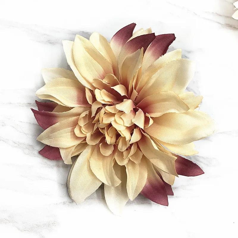HINDJEF 5 шт. 9 см искусственные шелковые хризантемы свадьба дома ваза украшения «сделай сам» венок цветок стены Подарочная коробка ремесло поддельные цветы