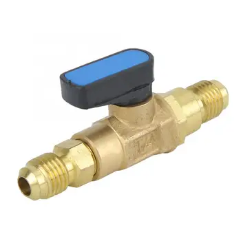 

1/4SAE Refrigerant Valve Refrigerant Control Valve Fitting Adapter Fluorine Ball Valve Air Conditioning Refrigerator Tools
