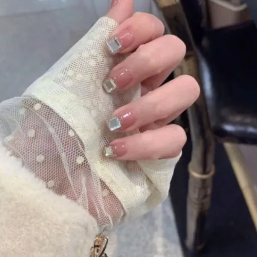 ZM 094 DIY дрель для ногтей/одежды/полный квадратный Белый Стразы, 36/72 шт в мешок