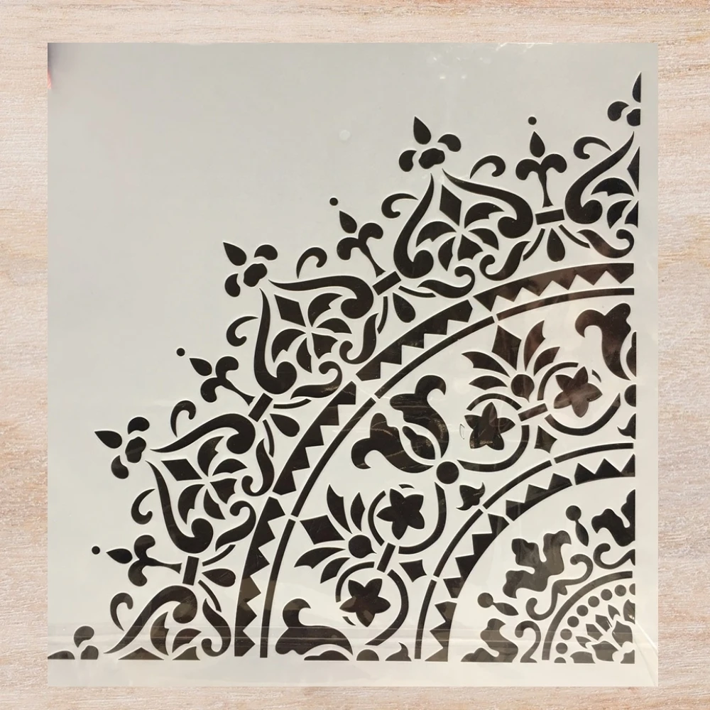 1pcs 30 30cm m l mandala 1 4 wheel circle geometry diy layering stencils painting scrapbook coloring embossing decor template stencils aliexpress