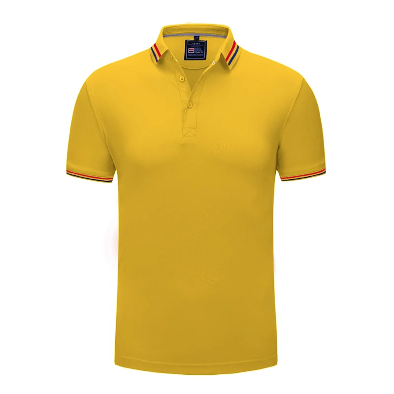 yellow YOTEE2019 Повседневная Деловая Высококачественная индивидуальная футболка поло с логотипом компании на заказ для мужчин и женщин - Цвет: yellow