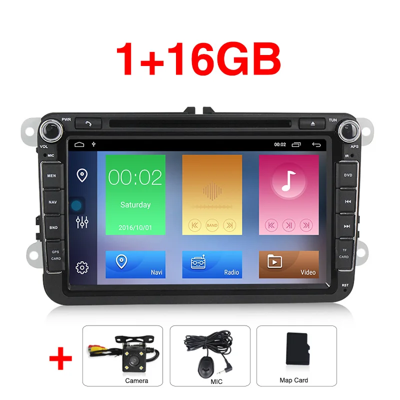 32 г Автомобильный мультимедийный плеер Android 9 gps 2 Din для VW/Golf/Tiguan/Skoda/Fabia/Rapid/Seat/Leon Canbus Automotivo DVD Радио DSP - Цвет: 16G
