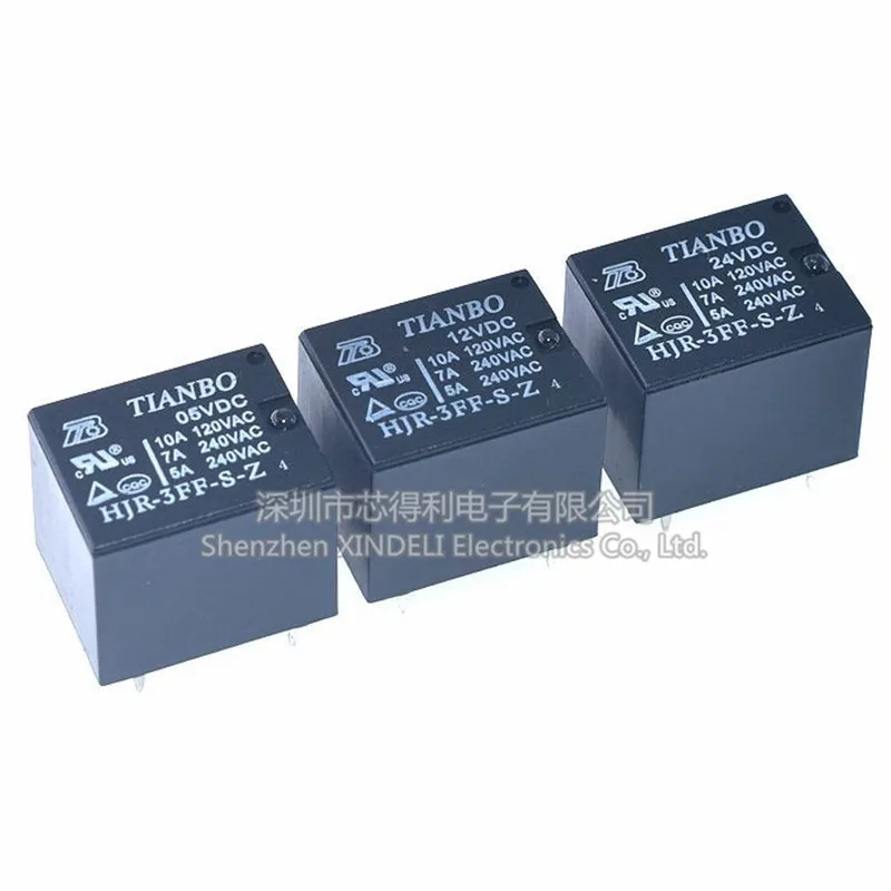 

1000pcs HJR-3FF-S-Z 12VDC New Relay 10A 5 Foot