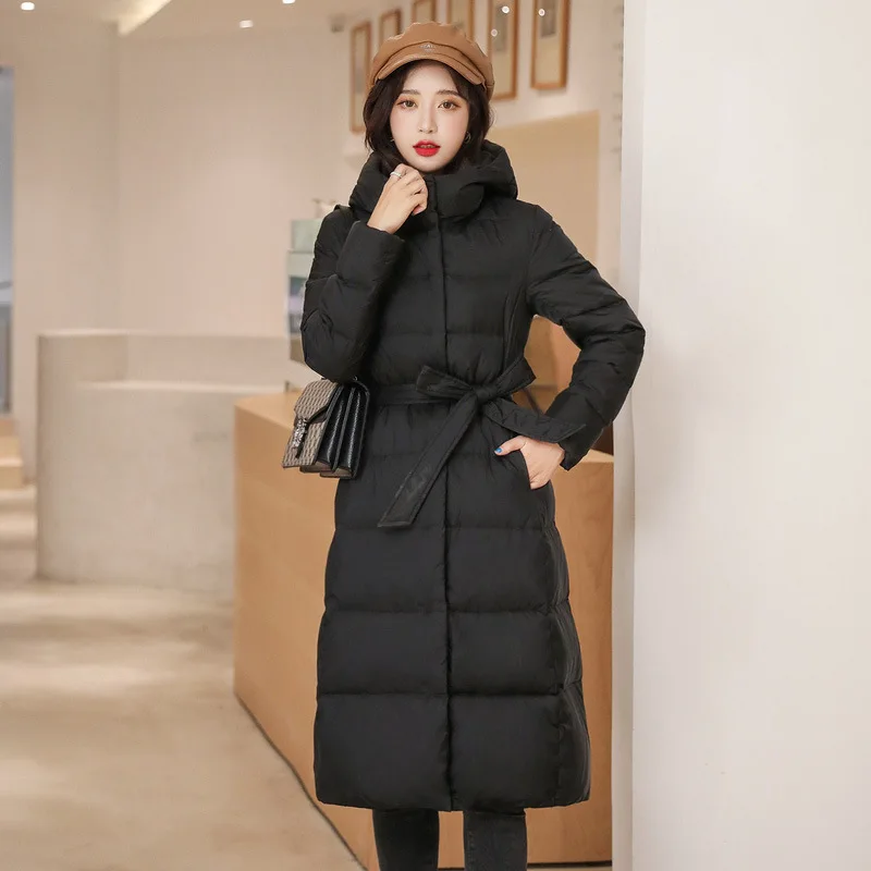 Goldfarm off Season Sale down Jacket Women's Long New Style Hot Selling Korean-style Slim Fit Slimming-Style White Jacket