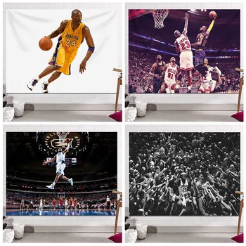 

basketball hanging tapestry Kobe Bryant bedroom decorating bedside background cloth room decoration boys dormitory Poster