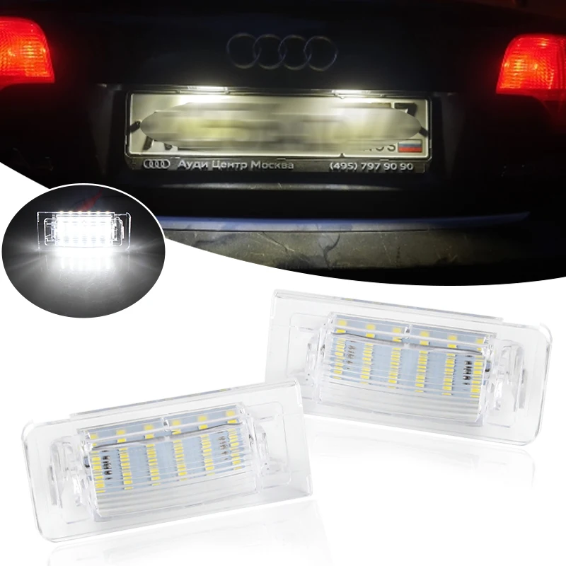 Luce Posteriore Targa Auto Led Bianco 2 Pezzi Per Audi Tt Mk1 8N Tt Roadster 8N9 Tt Coupé 8N3 Car Styling