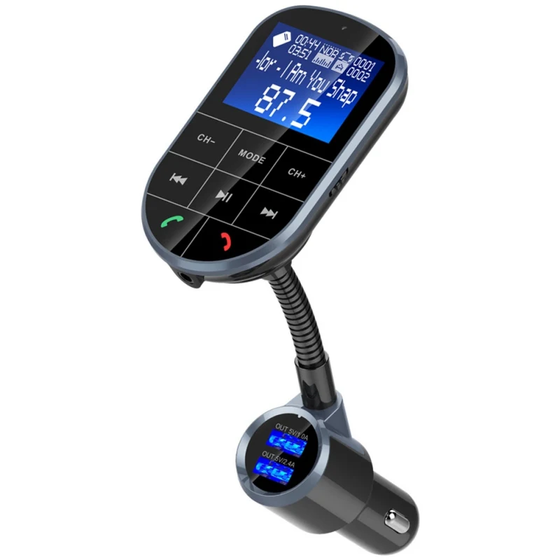 

car mp3 bluetooth handsfree BC37 Bluetooth Car FM Transmitter Wireless Radio Adapter With Handsfree Call