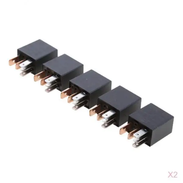 10PCS Car 30A 12V SPST Micro Relay for Electric Fan Fuel Pump Light Horn 5Pin