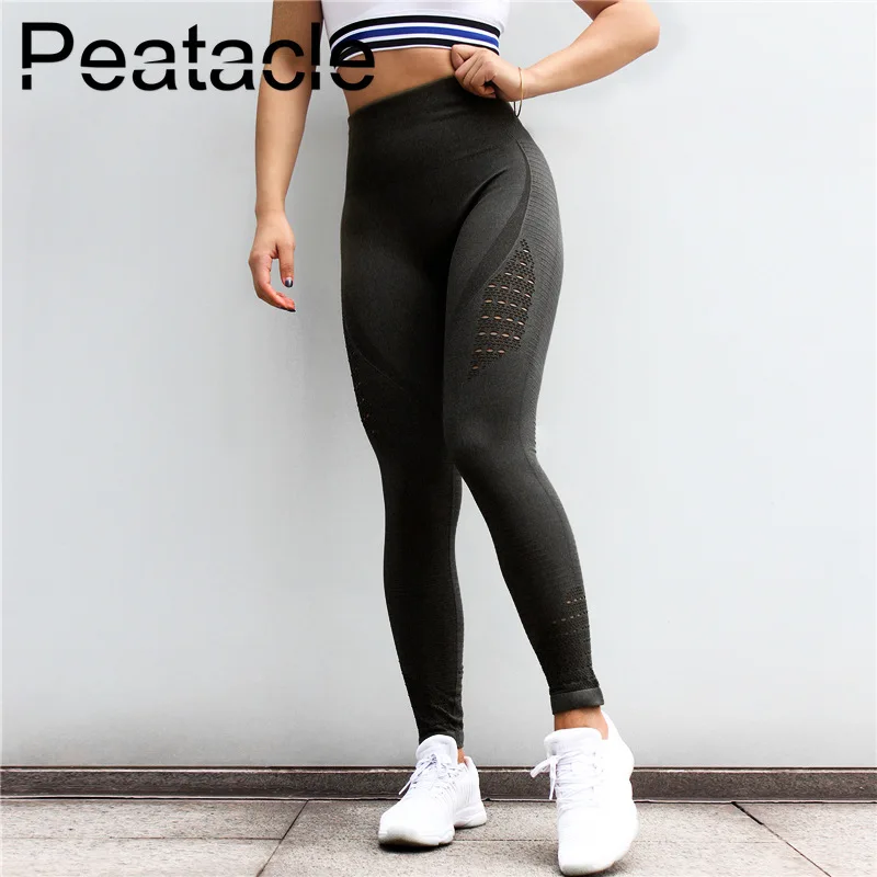Peatacle Бесшовные штаны для йоги с акулой женские спортивные штаны с высокой талией для тренировок и фитнеса, леггинсы для спортзала