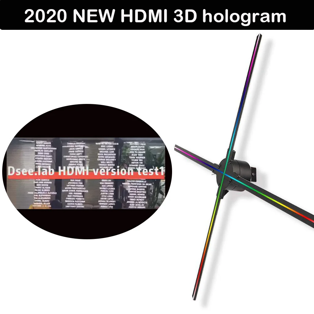 

2020 Latest 3d hologram led fan display with HDMI output